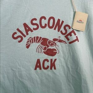 Faherty Men's L ACK unwashed tee Nantucket $78 New